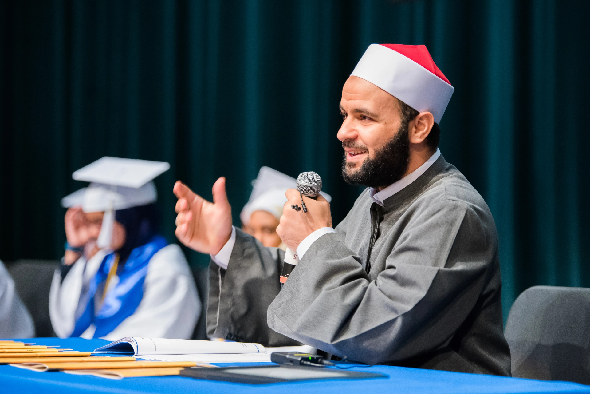 Ustaz Quran at a graduation ceremony